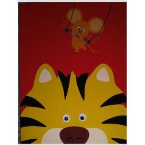  Whimsical Wiggly Eyes Tiger Mouse Note Cards w/ Envelopes 