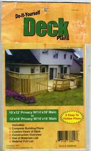 Privacy Wall   Deck Plan   Woodworking Pattern  