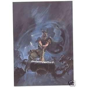  Thor Wielding Moljinor  16 X 23 Poster/print 