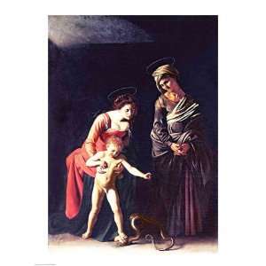   with a Serpent, 1605   Poster by Caravaggio (18x24)