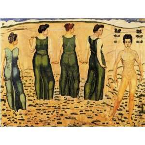   paintings   Ferdinand Hodler   24 x 18 inches   Youth Admired by Women