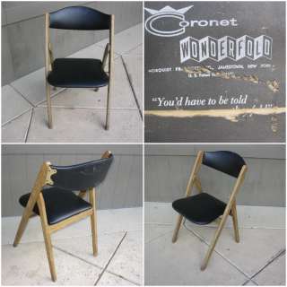 1950s Mid Century Modern Coronet Wonderfold Folding Chair  