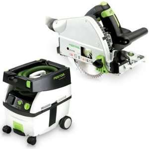 Festool TS 55 EQ Plunge Cut Saw with T Loc plus CT Midi Dust Extractor 