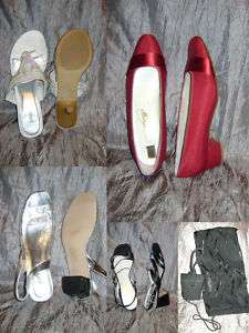 Ladies Dress Shoes White 10 Clear 10 Black 10 Red 9.5  