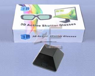 pair of new 3d active shutter tv glasses with ir emitter 