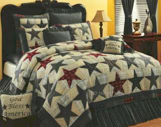AMERICA AMERICANA PRIMITIVE 9PC QUILT BEDDING SET by VICTORIAN HEART
