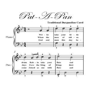    Pat a Pan in G Minor Easy Piano Sheet Music Christmas Carol Books