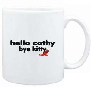 Mug White  Hello Cathy bye kitty  Female Names  Sports 