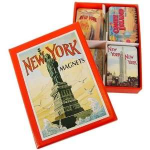  Cavallini Boxed Magnets Set New York Theme Vintage images 