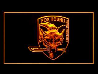 J620Y LED Sign Metal Gear Solid Fox Wolf Bar Pub Light  