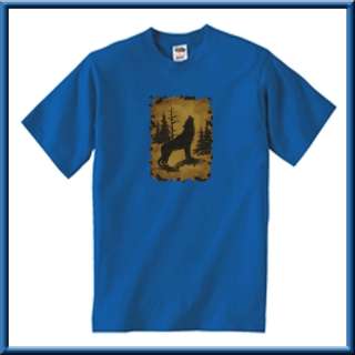 Wolf Parchment/Hide/Skin Sketch Native American T Shirt S,M,L,XL,2X,3X 