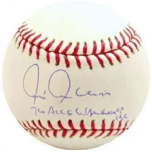  Chris Chambliss Autographed Baseball with 76 ALCS Walk Off 