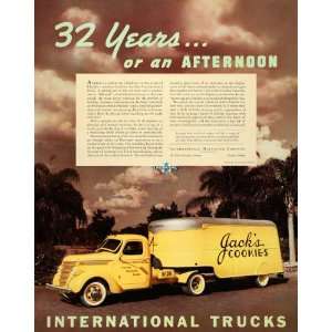   Ad International Harvester Trucks Jacks Cookies   Original Print Ad