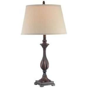  Bronze Ribbed Candlestick Table Lamp