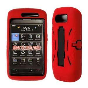Premium   Blackberry 9850 / 9860 / 9870 Torch Kickstand Case Solid Red 