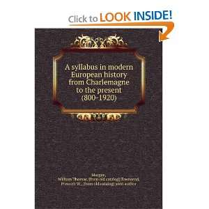  A syllabus in modern European history from Charlemagne to 