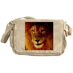  Khaki Messenger Bag Male Lion Smirk 