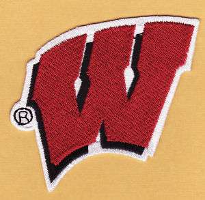 Wisconsin Badgers 3 Embroidered Iron On Patch *New*  