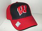 university of wisconsin hat badgers red black new velcro licensed