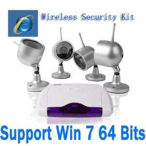 Wireless IR Camera*4 with USB DVR Surveillance System w/Remote Control 