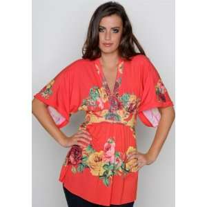  Paco Chicano Womens Roses Kimono Dress in Red or White 
