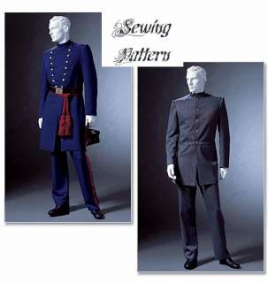 McCalls 4745 Mens Blues & Greys Uniform Sew Pattern  