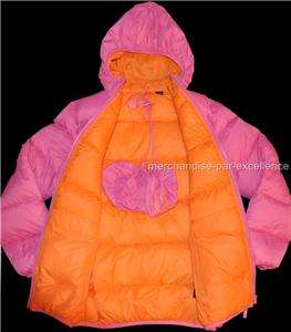 Large 10 12 Girls Winter TRIPLE STAR Packable Jacket Coat HOODED Down 