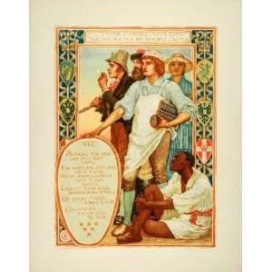   Chinese African Immigration   Original Chromolithograph Home