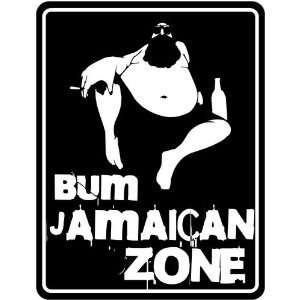   New  Bum Jamaican Zone  Jamaica Parking Sign Country