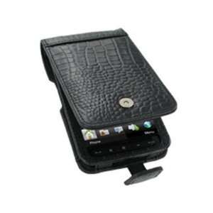  Phone Protector Case Black Crocodile Pattern Leather Flip 