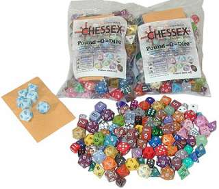 POUND OF DICE BAG CHESSEX GAME ASSORTED AD&D NEW  