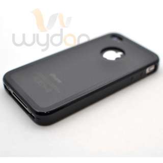   Smoke Hybrid TPU PC iPhone 4G 4S Case Hard Soft w/ Screen Protector