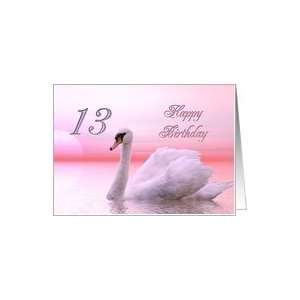  Pink swan card for a 13 year old Card Toys & Games