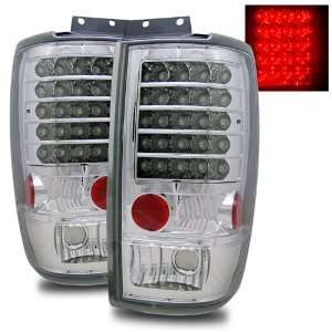  97 02 Ford Expedition Chrome LED Tail Lights Automotive
