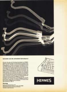 1955 AD Herman Hermes typewriter Swiss advertising  