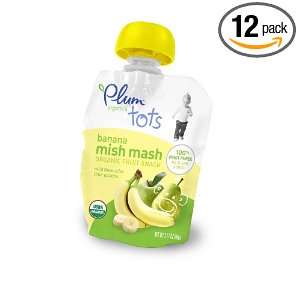 Plum Organics Tots Mish Mash Banana, 3.17 Ounce Pouches (Pack of 12 