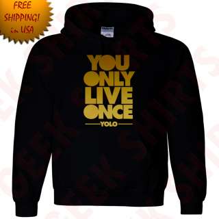  Live Once Drake Hooded Sweat shirt OVOxo YOLO Take care Hoodie YL 5X 3