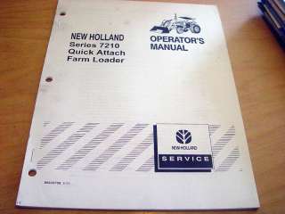 Ford New Holland 7210 Loader Operators Manual 6640 6610  