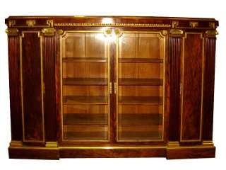 6610 19th C. French Empire Bookcase w/Greek Key Design  