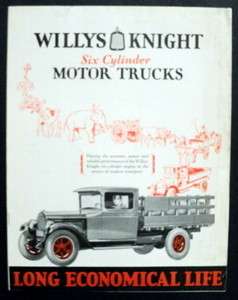 Willys Knight c 1927 1930 6 Cylinder Truck Brochure  