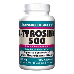  Jarrows Formulas L Tyrosine, 500 mg Size 100 Capsules 