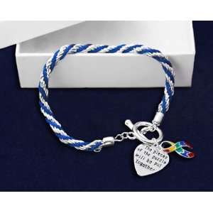  Autism Ribbon Bracelet Rope (Retail) 