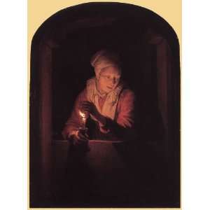   Fridge Magnet Dou Gerard Old Woman with a Candle WGA