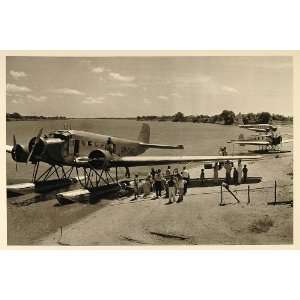  1937 Condor Seaplane Plane Parnaiba Brazil Photogravure 