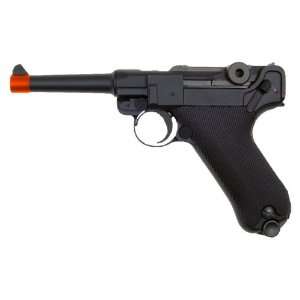 WE Lugger P 08 Short Full Metal Airsoft Gas Blowback Pistol   Black 