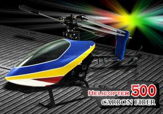 500 RC Helicopter CNC Metal & Carbon Fiber Frame 3D 6Ch 2.4G for Trex 