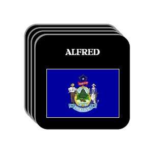  US State Flag   ALFRED, Maine (ME) Set of 4 Mini Mousepad 
