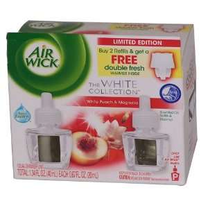 Airwick White Peach/Magnolia Scented Oil Refill and Warmer 