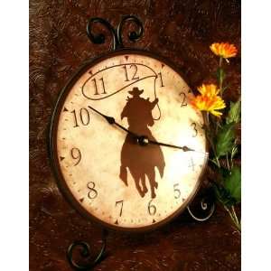  Western Cowboy Horse Rider Clock