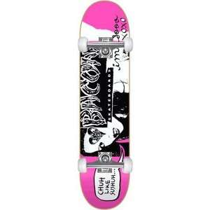  Bacon Chuh Complete Skateboard   8.25 w/Raw Trucks & White 